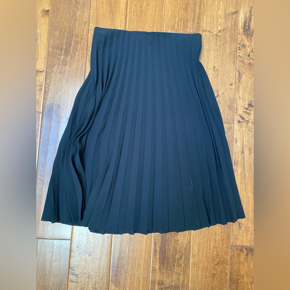 Everlane Black Pleated Midi Skirt - Picture 3 of 5